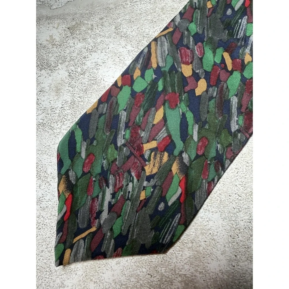 Molecular Expressions Tequila Silk Tie Mens OS Multicolor Geometric Necktie VTG
